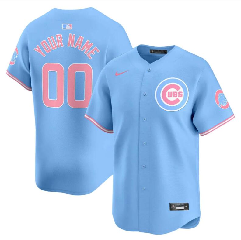 Men Chicago Cubs Custom blue 2024 Nike MLB jersey